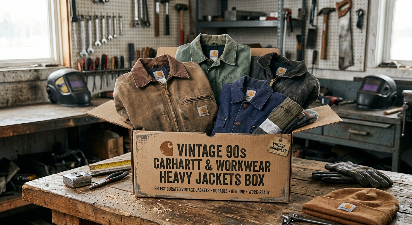 Vintage 90s Carhartt & Workwear Heavy Jackets Box